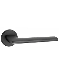 Thirard Paire de béquilles Boston pour porte, carré 7mm, noir mat -* Poignée Sur Rosace