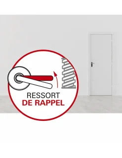 Thirard Paire de béquilles Boston pour porte, carré 7mm, noir mat -* Poignée Sur Rosace