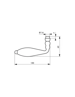 Sale Thirard Paire de béquilles double fil torsadé pour porte, carré 6x100mm, 1 portée, noir -