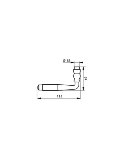 Thirard Paire de béquilles fil torsadé pour porte, carré 7 x 70mm, fourreau adaptateur 8mm, laqué noir -* Poignée Sur Rosace