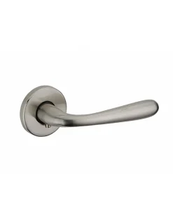 SP Paire de béquilles Junon pour porte, carré 7mm, nickelé brossé -* Poignée Sur Rosace