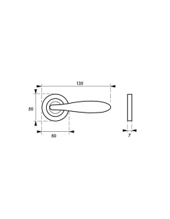 Sale Thirard Paire de béquilles Luxor pour porte, carré 7mm, chromé brillant -