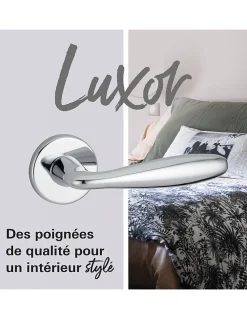 Sale Thirard Paire de béquilles Luxor pour porte, carré 7mm, chromé brillant -