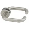 Hot Thirard Paire de béquilles pour porte, carré 7mm, aspect inox, vis de fixation invisible -