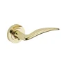 Thirard Paire de béquilles pour porte, carré 7mm, laitonnée, ressort de rappel -* Poignée Sur Rosace