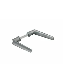 Thirard Paire de béquilles pour porte, carré 6mm, 1 portée, argent -* Poignée Sur Rosace