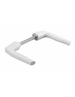 Thirard Paire de béquilles pour porte, carré 7x100mm, 1 portée, blanc -* Poignée Sur Rosace|Poignée De Porte Intérieure
