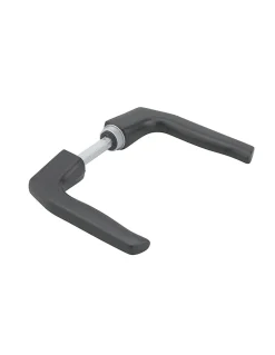 Thirard Paire de béquilles pour porte, carré 7mm, 1 portée, noir -* Poignée Sur Plaque