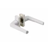 Thirard Paire de béquilles pour porte, carré 7mm avec fourreau 7 à 8mm fourni, laqué blanc -* Poignée Sur Rosace