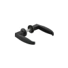 Discount Thirard Paire de béquilles pour serrure à crochet de portail, carré 7mm, adaptateur carré 8 mm, noir -