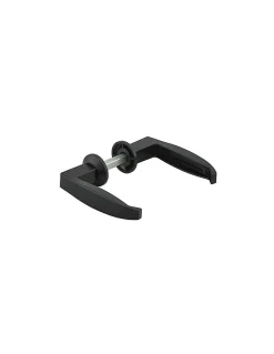 Discount Thirard Paire de béquilles pour serrure à crochet de portail, carré 7mm, adaptateur carré 8 mm, noir -