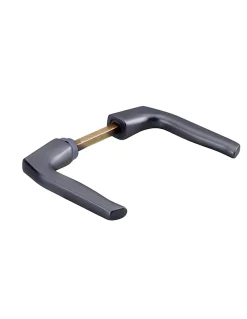 Thirard Paire de béquilles Targa pour porte, carré 7mm, 1 portée, gris -* Poignée Sur Rosace