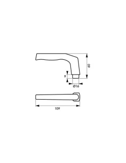 Thirard Paire de béquilles torsadés pour porte, carré 7mm, inox -* Poignée Sur Rosace
