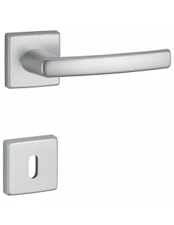 Thirard Paire de béquilles Veles pour porte, carré 7mm, argent -