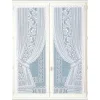 Outlet Home Maison Paire de petits voilages " - Effet Double Voilages" (60x120 cm - Blanc)
