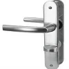 Online Autres Paire de poignées de porte sur plaques aluminium 190 mm avec verrou et voyant de condamnation Bricard