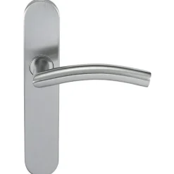 Online Klose Besser Paire de Poignées de porte Inox 304 sur Plaque "Romy Vague" - Bec de cane