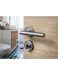 Thirard Paire de rosaces, condamnation, inox -* Rosace De Porte