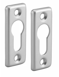 Discount Thirard Paire de rosaces rectangulaires pour cylindre profilé, argent -