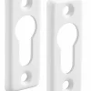 Discount Thirard Paire de rosaces rectangulaires pour cylindre profilé, blanc -