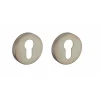 New Thirard Paire de rosaces, trou de cylindre, inox -