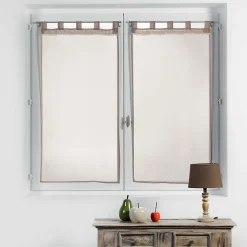 Hot Paris Prix Paire de Voilages "Camilla" 60x90cm Lin