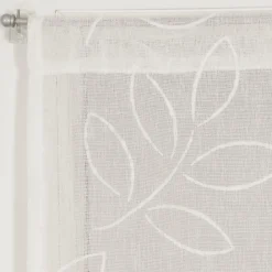Discount Dylrev Paire de Voilages Écrus Effet Lin Imprimé Gomme 60x90cm.