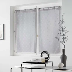 New Paris Prix Paire de Voilages "Damina" 60x160cm Gris