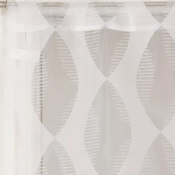 Outlet Dylrev Paire de Voilages Dévoré Blanc 60x90 cm avec Finition Passe-Tringle.