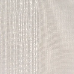 Discount Dylrev Paire de voilages en étamine ivoire avec fines rayures - 60x160cm, prêts à poser