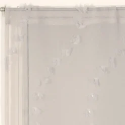 Sale Dylrev Paire de Voilages Gris à Petits Nœuds, Finition Passe-Tringle 60x160cm.