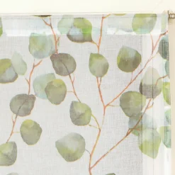 Sale Dylrev Paire de Voilages Imprimés Feuilles 60x120cm - Finition Passe-Tringle en Vert
