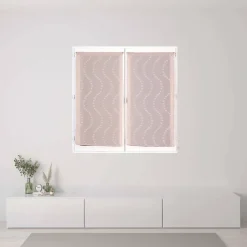 Best Dylrev Paire de Voilages Petits-Nœuds Vieux-Rose 60x160cm - Décoration Élégante
