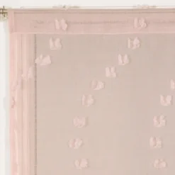 Best Dylrev Paire de Voilages Petits-Nœuds Vieux-Rose 60x160cm - Décoration Élégante
