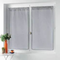 New Paris Prix Paire de Voilages "Zazy" 60x160cm Gris