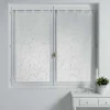 Outlet Douceur D'Intérieur Paire droite passants 2 x 60 x 120 cm voile sable brode petite fleur Blanc/Blanc