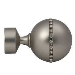 Discount Riel Chyc Paire embouts de tringle "Sphère strassée" (Diam. 20 mm - Gris souris)