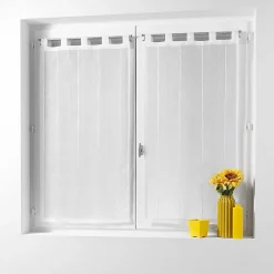 Sale Douceur D'Intérieur Paire Voilages 2 x Linahe - - Voilage 2 x 45 x 160