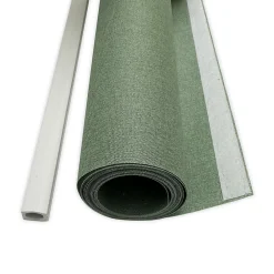 Clearance Madeco Panneau japonais occultant uni vert kaki l.45 x H.260cm