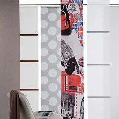 Sale Madeco Panneau japonais tamisant uni gris l.45 x H.260 cm