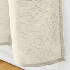 Outlet Douceur D'Intérieur Panneau Passe Tringle 90 x 200 cm Voile Tisse Carlin beige