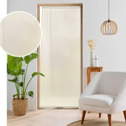 Outlet Douceur D'Intérieur Panneau Passe Tringle 90 x 200 cm Voile Tisse Carlin beige