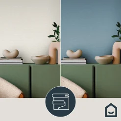 Best GoodHome Papier peint à peindre vinyle intissé texturé blanc L. 2500 x l. 106 cm Laurus