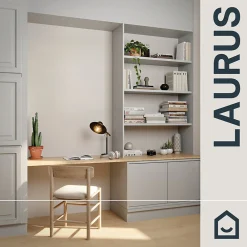 Best GoodHome Papier peint à peindre vinyle intissé texturé blanc L. 2500 x l. 106 cm Laurus
