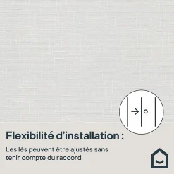 Best GoodHome Papier peint à peindre vinyle intissé texturé blanc L. 2500 x l. 106 cm Laurus