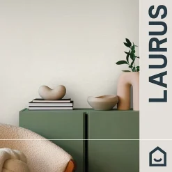 Discount GoodHome Papier peint à peindre vinyle intissé texturé blanc L. 2500 x l. 106 cm Laurus