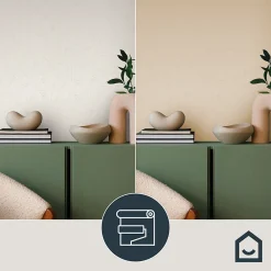 Best GoodHome Papier peint à peindre vinyle intissé texturé feuillage blanc L. 2500 x l. 106 cm Beeston