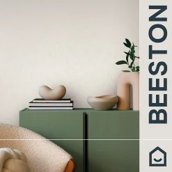 Best GoodHome Papier peint à peindre vinyle intissé texturé feuillage blanc L. 2500 x l. 106 cm Beeston