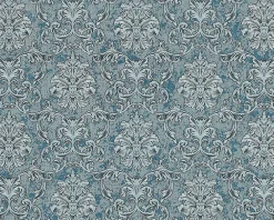 Sale Edem Papier peint baroque 6001-95 Papier peint intissé gaufré avec des ornements scintillant turquoise argent pétrole