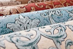 Sale Edem Papier peint baroque 6001-95 Papier peint intissé gaufré avec des ornements scintillant turquoise argent pétrole